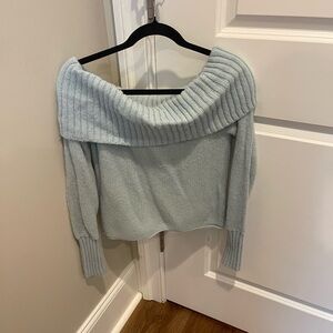 SO Women's Off-Shoulder Sweater - Soft Blue